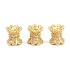 Brass Micro Pave Clear Cubic Zirconia Beads CU-CBA6A75-11G-1