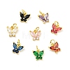 Rack Plating Brass Inlaid Cubic Zirconia Charms KK-G394-03G-1