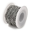 Tarnish Resistant 304 Stainless Steel Textured Paperclip Chains CHS-I009-01P-A-2