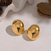 Minimalist Oval 304 Stainless Steel Stud Earrings LS-UN0221-1-1