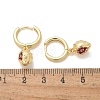 Brass Cubic Zirconia Hoop Earrings EJEW-Q015-01G-E-3