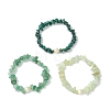 3Pcs 3 Styles Natural Mixed Gemstone Chip & Cultured Freshwater Pearl Beaded Stretch Bracelets Set for Women BJEW-JB13762-02-3