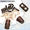 40Pcs 2 Colors Natural Wood Buttons FIND-GF0009-92-6