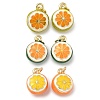 Brass Enamel Pendants KK-H259-11C-G-1