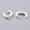 304 Stainless Steel Huggie Hoop Earrings Findings STAS-I167-01C-S-3
