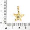 Brass Micro Pave Cubic Zirconia Pendants KK-D317-071G-3