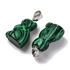 Synthetic Malachite Pendants G-B127-08P-03-3