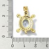 Rack Plating Real 18K Gold Plated Brass Micro Pave Cubic Zirconia Pendants KK-B084-06G-06-3