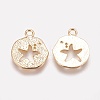 Brass Charms X-KK-T020-87G-2