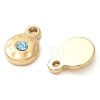 304 Stainless Steel with Rhinestone Charms STAS-Q345-17G-01-2