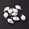 Natural Howlite Pendants G-B041-03P-14-1