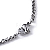 304 Stainless Steel Box Chain Necklaces NJEW-C042-02P-3