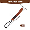 2Pcs Cowhide Leather Car Key Chain Pendant Decorations AJEW-CL0001-80C-2