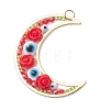 Brass Resin Pendants PALLOY-MZ01073-03-1
