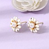 Brass Enamel Stud Earrings KK-CBA8324-27G-04-1