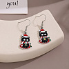 Christmas Theme Alloy Enamel Dangle Earrings FS-WGBB05F-03-1