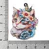 Cartoon Animal Printed Acrylic Pendants Decorations OACR-R264-01C-3