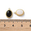 Natural Mixed Stone Oval Charms STAS-Z099-10G-3