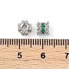 Brass Micro Pave Cubic Zirconia Beads KK-H202-14P-3