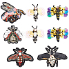 Fingerinspire 8Pcs 6 Style Bees Computerized Embroidery Cloth Sew on Patches DIY-FG0003-59-1