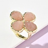 Natural Sunstone Faceted Adjustable Finger Rings for Women RJEW-A092-01G-07-1