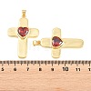 Brass Glass Pendants KK-P353-12G-03-3