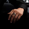 Wing Brass Rhinestone Cuff Open Rings for Men WGA5BDA-01-3