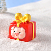 Christmas Themed Resin Gift Box Figurine XMAS-PW0001-091H-1