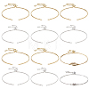 10Pcs 2 Colors Brass Slider Bracelets Making MAK-BBC0001-03-1