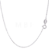 1Pc 925 Sterling Silver Cable Chain Necklaces NJEW-BBC0001-14-1