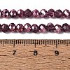 Transparent Electroplate Glass Beads Strands EGLA-Q131-01A-06-4