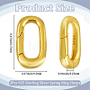 2Pcs 925 Sterling Silver Spring Gate Rings STER-SC0001-48-2