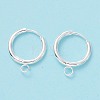 201 Stainless Steel Huggie Hoop Earring Findings STAS-P283-01R-S-1