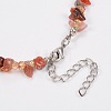 Natural Agate and Glass Seed Beads Tiered Necklaces NJEW-K100-05A-4