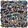 50Pcs Animals PVC Waterproof Sticker Labels STIC-PW0024-06-2