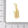 Brass Micro Pave Clear Cubic Zirconia Pendants KK-D289-01G-15-4