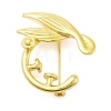 Whale Tail Zinc Alloy Brooches for Backpack Clothes JEWB-S029-01G-1