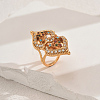 Hollow Brass Micro Pave Cubic Zirconia Finger Rings for Women VB9400-3-1