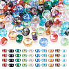  100Pcs 10 Colors Transparent Glass Beads Strands GLAA-TA0001-40-9