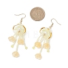 Jellyfish Acrylic & Glass Seed Bead Dangle Earrings EJEW-MZ00665-01-3