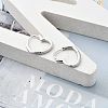 925 Sterling Silver Hoop Earrings EJEW-R001-01S-2