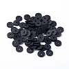 Flat Round Handmade Polymer Clay Beads CLAY-R067-6.0mm-42-4