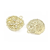 Alloy Rhinestone Pendants Round Charms RB-CBA7D90-04G-A-2