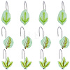 12Pcs Leaf Resin Shower Curtain Hook AJEW-SP0006-01A-7