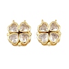 Brass Pave Clear Cubic Zirconia Connector Charms Magnet Links CU-CBA48B8-02G-1