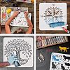 Large Plastic Reusable Drawing Painting Stencils Templates DIY-WH0202-398-4