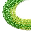 Transparent Gradient Color Glass Beads Strands GLAA-H021-01A-40-3