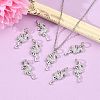 SHEGRACE Brass Micro Pave Cubic Zirconia Pendants XGRQ3P586-598P-5