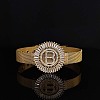 Brass Micro Pave Clear Cubic Zirconia Bangles for Women FS-WGA7409-02-1