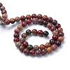 Natural Picasso Stone/Picasso Jasper Beads Strands G-R345-8mm-48-2